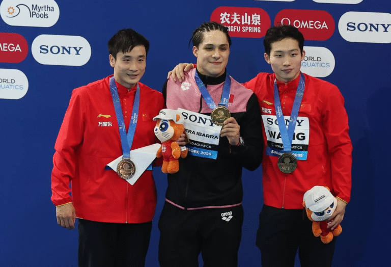 ¡Histórico! Osmar Olvera le arrebata el oro a China en el trampolín de 3 metros en el Mundial de Singapur
