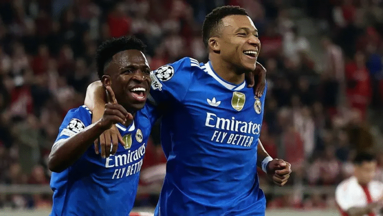 Real Madrid vence 3-4 al Olympiacos con póker histórico de Mbappé