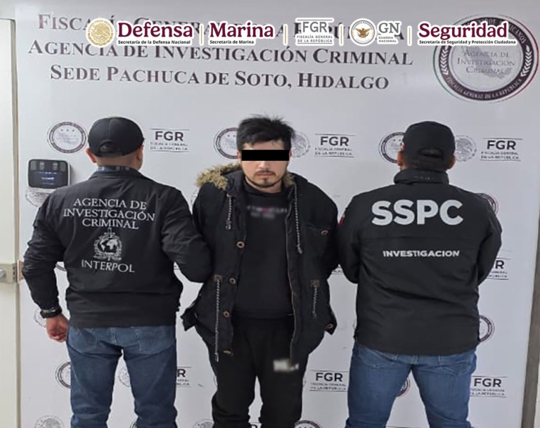 Detienen en Pachuca a Alejandro “N”, uno de los 10 más buscados por el FBI