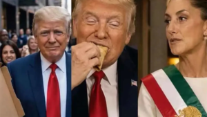 Trump publica video con IA junto a Claudia Sheinbaum comiendo tacos