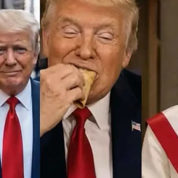 Trump publica video con IA junto a Claudia Sheinbaum comiendo tacos