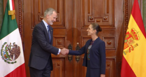 Sheinbaum recibe al rey Felipe VI en Palacio Nacional