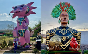 Ecatepec instala esculturas monumentales rumbo al Mundial 2026