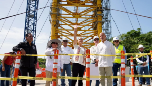 Sheinbaum supervisa puente en Chiapas