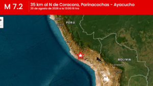 Sismo de magnitud 7.2 sacude el centro de Perú; no reportan daños ni heridos