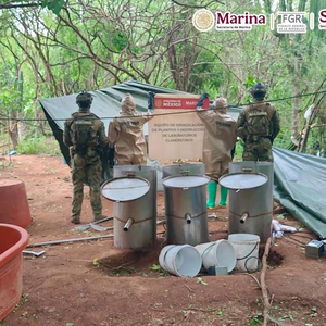 Ejército localiza laboratorio clandestino de metanfetamina en Guerrero