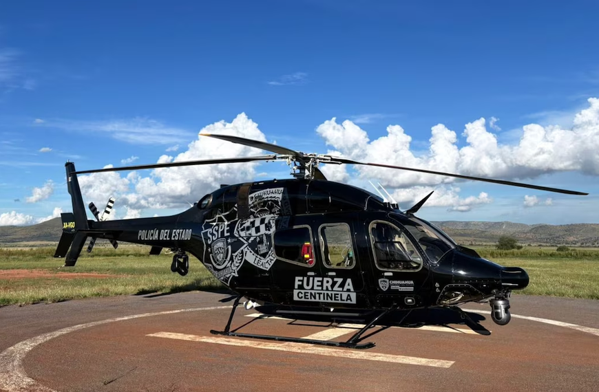 Atacan a balazos helicóptero de la SSPE de Chihuahua