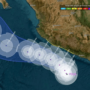 Huracán Polo se degrada a categoría 4 y mantiene vigilancia en Baja California Sur
