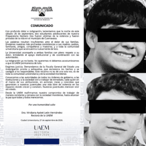 Asesinan a dos estudiantes de la UAEM en Cuernavaca