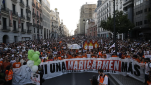 Más de 20 mil personas marchan en Madrid tras la muerte de Maricarmen Abascal